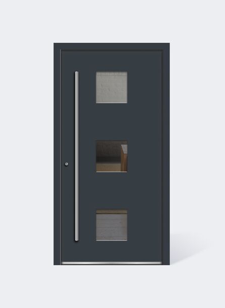 UNILUX Aluminium Haustür Lichtausschnitt vq3