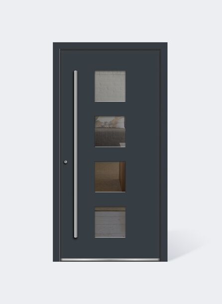 UNILUX Aluminium Haustür Lichtausschnitt vq4