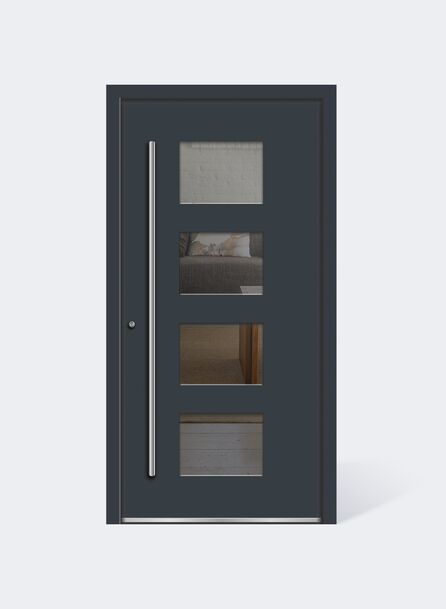 UNILUX Aluminium Haustür Lichtausschnitt vr4