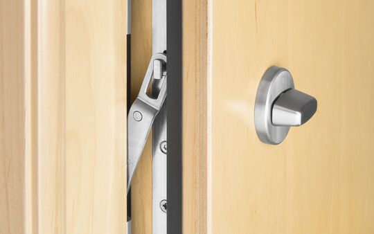 Detailansicht Türfänger UNILUX Holzhaustür
