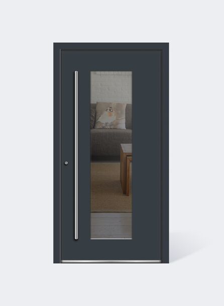 UNILUX Aluminium Haustür Lichtausschnitt v400