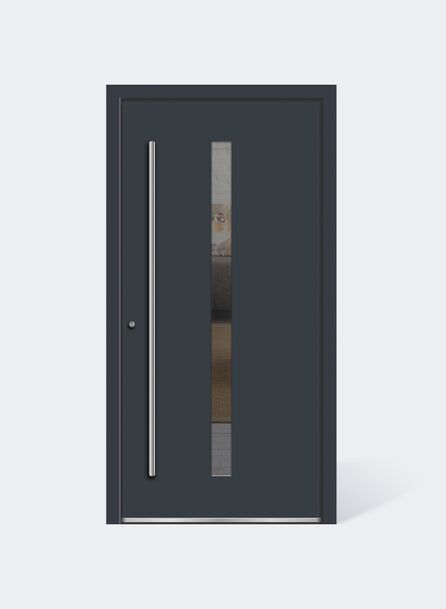 UNILUX Aluminium Haustür Lichtausschnitt v100