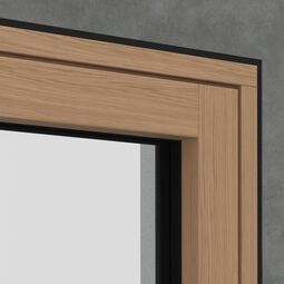 Detailaufnahme Einbausituation innen UNILUX PureLine Integralfenster