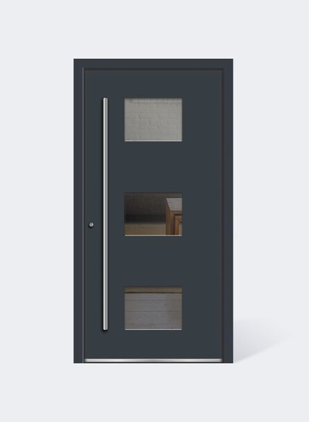 UNILUX Aluminium Haustür Lichtausschnitt vr3