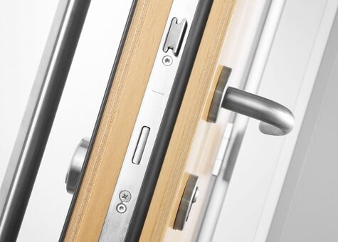 Detailansicht Schließleiste UNILUX Holzhaustür