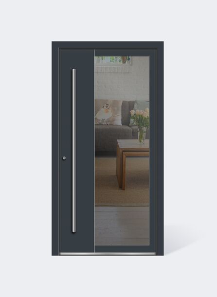 UNILUX Aluminium Haustür Lichtausschnitt vlumi