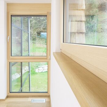 UNILUX Holz-Alu Fenster mit Bodenlicht