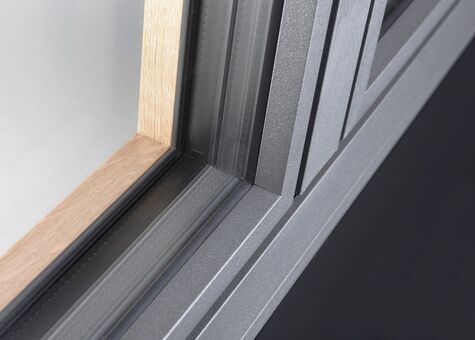 Detailansicht UNILUX Holz-Alu Fenster DesignLine