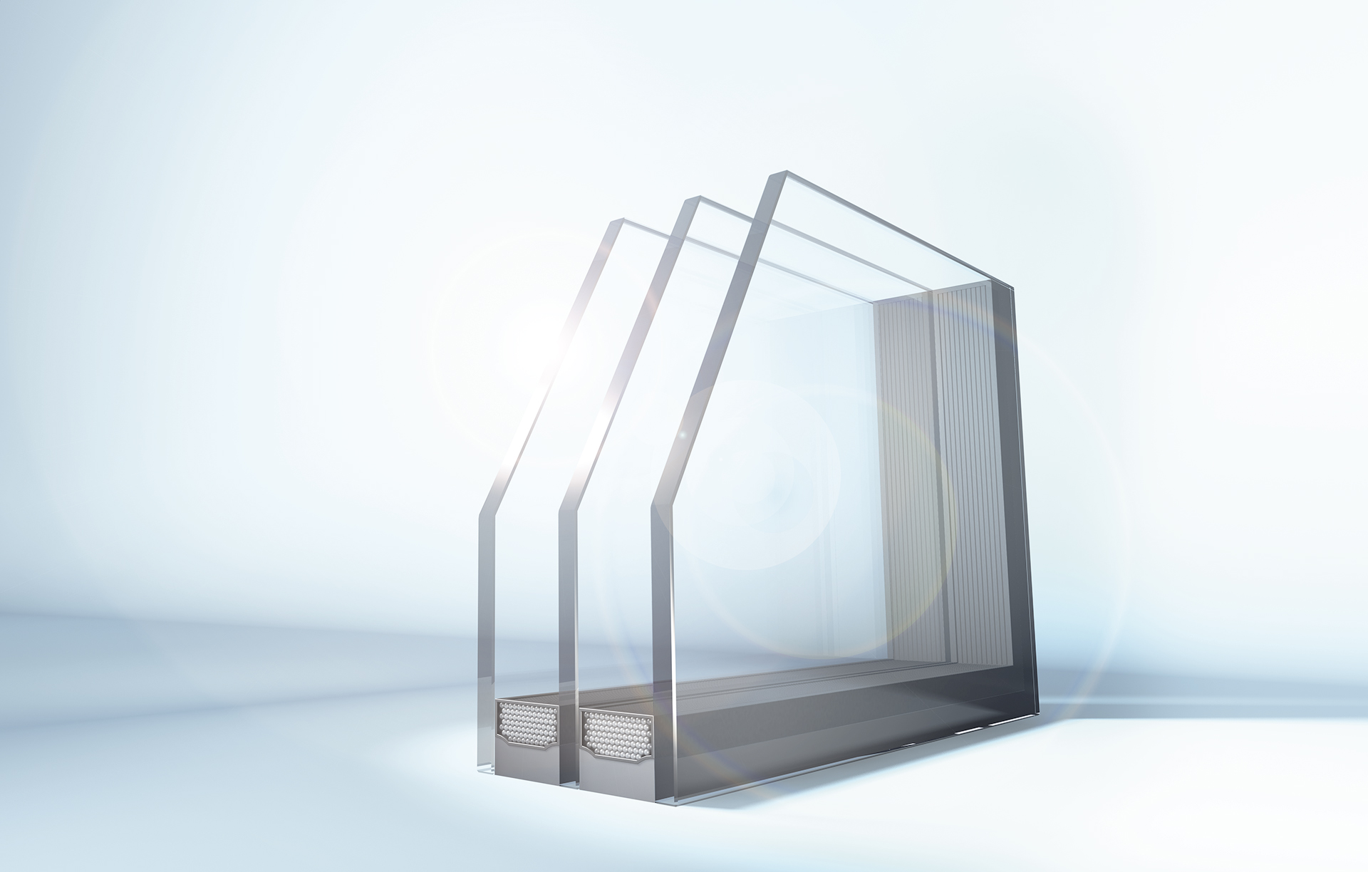 3D-Visualisierung UNILUX-Dreifachverglasung